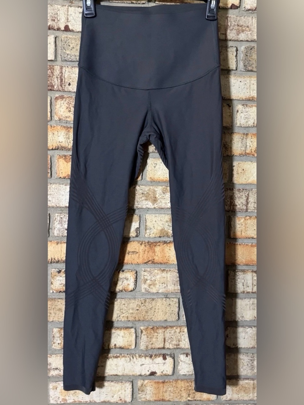 Fanka women's gray leggings high rise stretch compression resistance band S